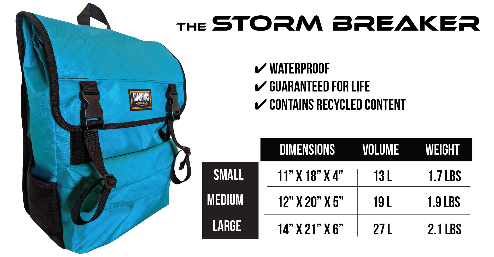 Storm Breaker Backpack BLAQPAKS